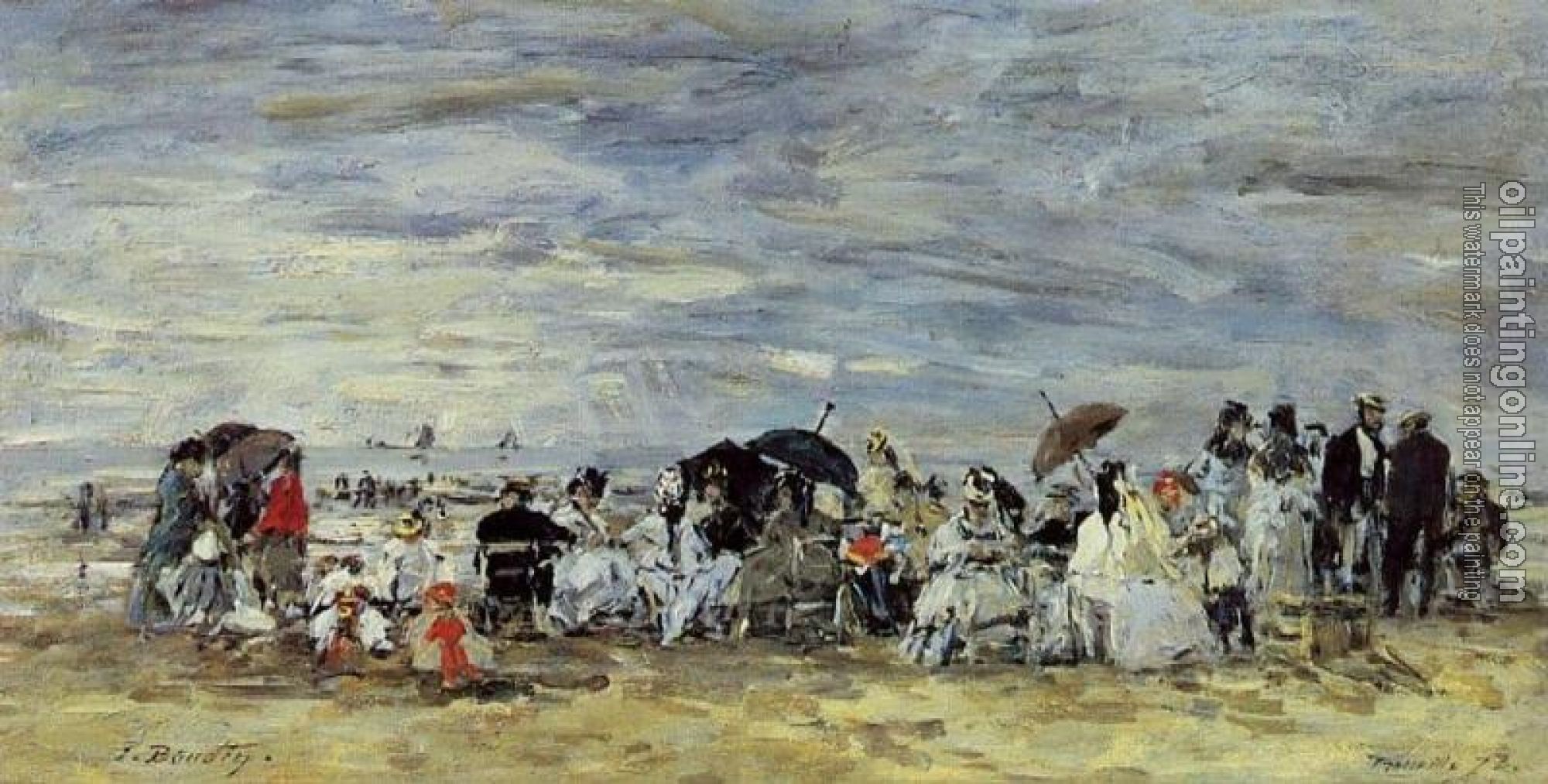 Boudin, Eugene - Trouville, Beach Scene